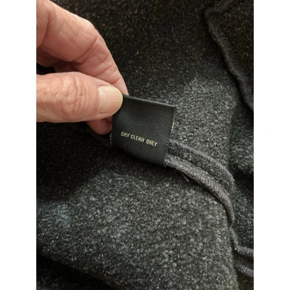 Robert Comstock Vertical Wool Blend Jacket Full‎ Zip Black/Dk Gray M Men Blanket